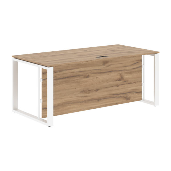 Стол руководителя EST 189H Дуб Денвер светлый/Белый 1800х900х750 ENIO