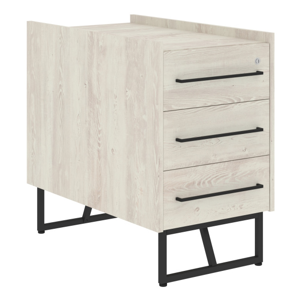 Тумба приставная LLC-3D Сосна Эдмонт/Черный 461х800х750 LOFTIS