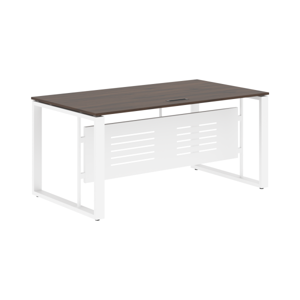 Стол руководителя EST 169M Дуб Денвер темный/Белый 1600х900х750 ENIO