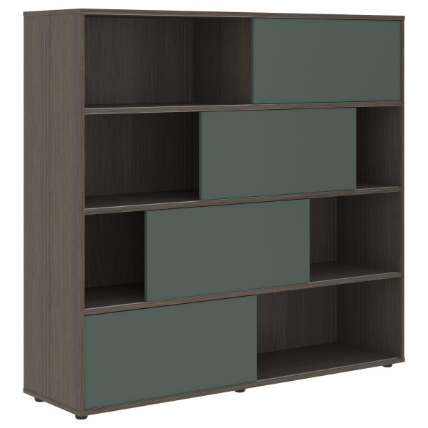 Шкаф с дверьми купе VMCS 1615 Нефрит/Дуб Сильвер 1600х450х1517 VELION