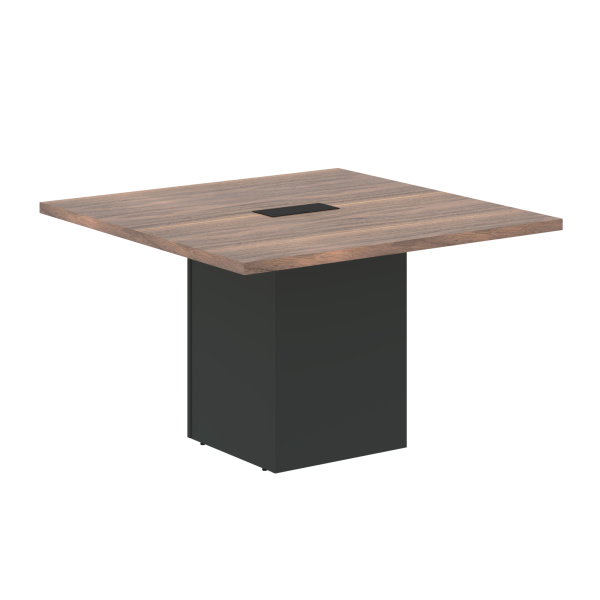 Стол центральный VRCCT 1212 Американский орех/Яшма черный 1200х1200х750 VELION VENEER