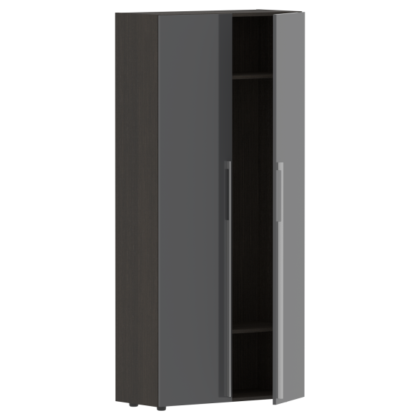 Гардероб СП-064-25-13 Серый глянец/Дуб Мореный 900х450х2010 KANON