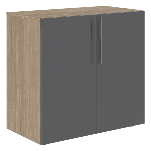 Тумба с фригобаром СП-064-25-08 Серый глянец/Дуб Натуральный 940х500х900 KANON