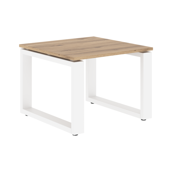 Стол журнальный ECT 6060 Дуб Денвер светлый/Белый 600х600х450 ENIO