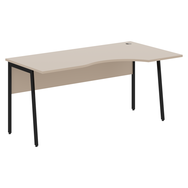 Стол прямой СА-1P(R) Мокачино/Черный 1600х900х755 IMAGO PLUS