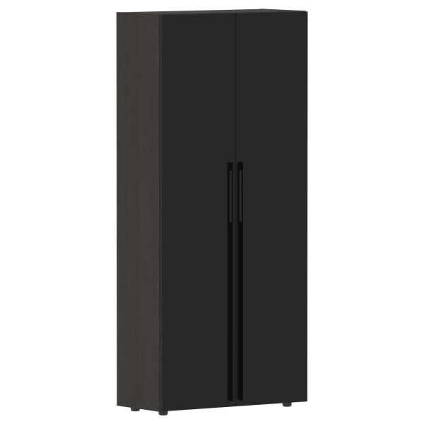 Шкаф высокий глухой СП-064-25-14 Черный глянец/Дуб Мореный 900х450х2010 KANON