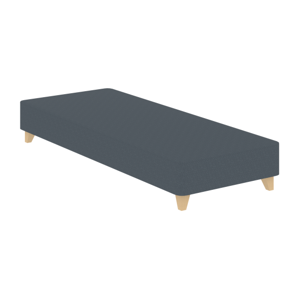 Кровать Бокс спринг со светлыми опорами BSL 820 серый 2000х800х200 MUAR