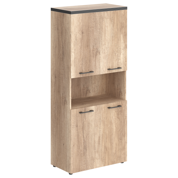 Шкаф с 2-мя комплектами глухих малых дверей и топом THC 85.4 Дуб Каньон 856х450х1968 TORR