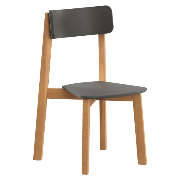 Комплект прямых стульев LYKKE CE-2 Антрацит/Бук 480х570х900 LYKKE