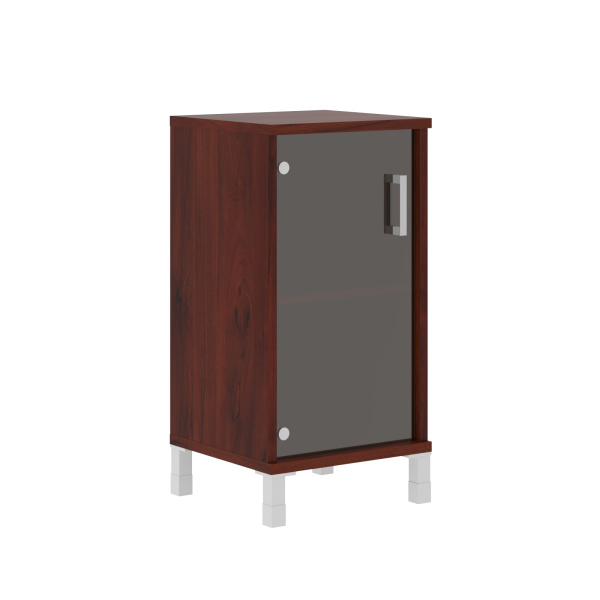 Шкаф-колонка низкая со стеклянной дверью B 411.5 Бургунди 475х450х920 BORN