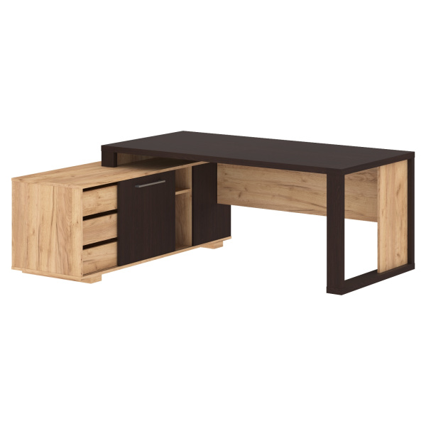 Стол руководителя с тумбой ACT 1916.A(L) Венге Магия/Дуб Бофорд 1 950х1 600х750 ALTO