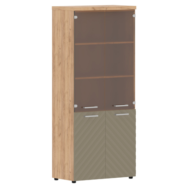 Шкаф комбинированный с топом TLHC 85.2 Капучино/Дуб Бофорд Z 854х452х1968 TORR LUX