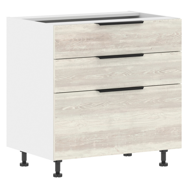 Шкаф напольный с ящиками MOB 8082.2 Сосна Эдмонт/Белый 800х560х820 CORSICA