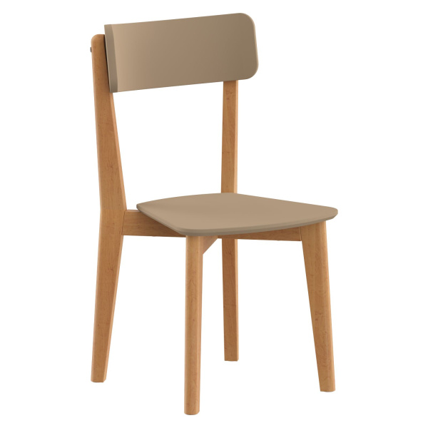 Комплект эргономичных стульев LYKKE CR-2 Тауп/Бук 450х465х900 LYKKE