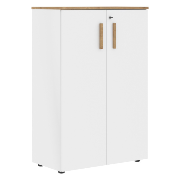 Шкаф с глухими средними дверьми и топом FMC 80.1(Z) Белый премиум/Дуб Гамильтон 802х429х1213