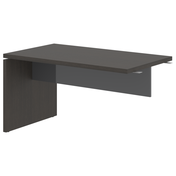 Брифинг-приставка СП-064-25-09 Дуб Мореный/Серый глянец 1400х800х760 KANON