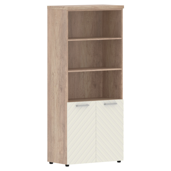 Шкаф с комплектом малых дверей и топом TLHC 85.5 Латте/Дуб Каньон Z 856х450х1968 TORR LUX