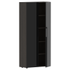 Шкаф высокий глухой СП-064-25-14 Черный глянец/Дуб Мореный 900х450х2010 KANON