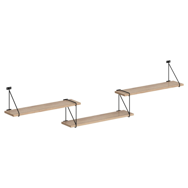 Полка с полкодержателями  SH4-ROD/BAR Дуб Сонома светлый 1780х166х392 COFFEE