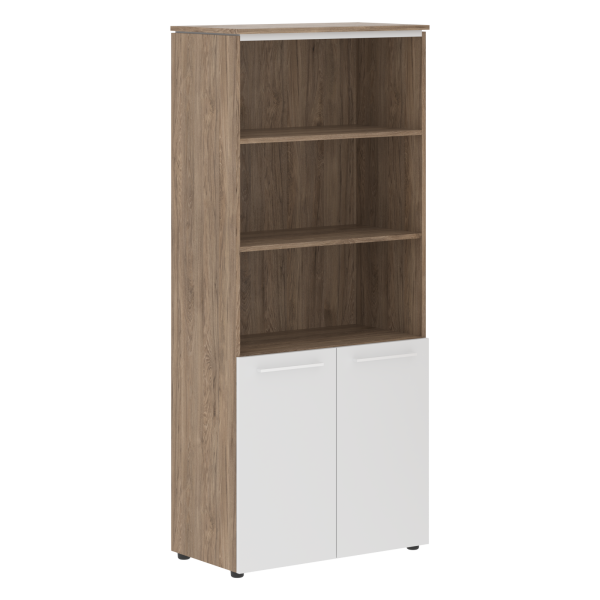 Шкаф с 1 комплектом глухих малых дверей MHC 85.5 Белый/Кария Пальмира 854х423х1956 MORRIS TREND