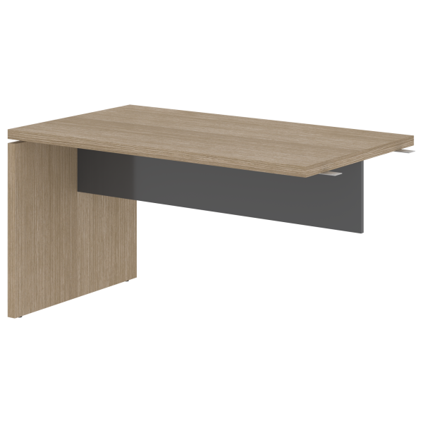 Брифинг-приставка СП-064-25-09 Дуб Натуральный/Серый глянец 1400х800х760 KANON