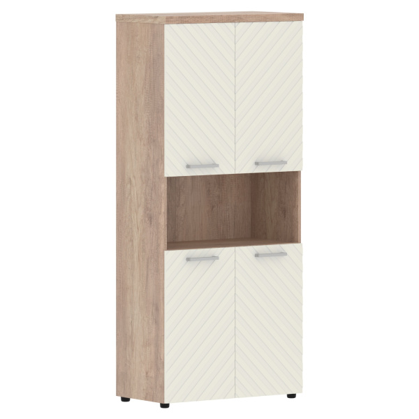 Шкаф с комплектами малых дверей и топом TLHC 85.4 Латте/Дуб Каньон Z 856х450х1968 TORR LUX