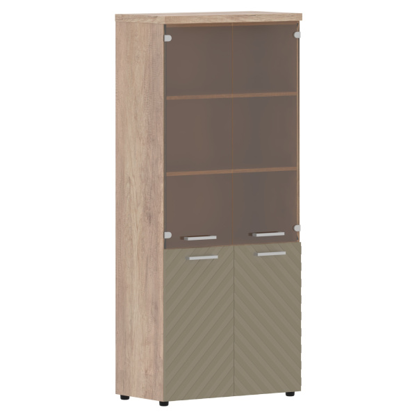 Шкаф комбинированный с топом TLHC 85.2 Капучино/Дуб Каньон Z 856х450х1968 TORR LUX