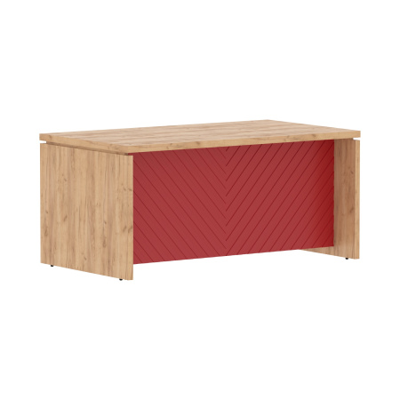 Стол руководителя TLST 169H Дуб Бофорд Z/Красный 1600х900х750 TORR LUX