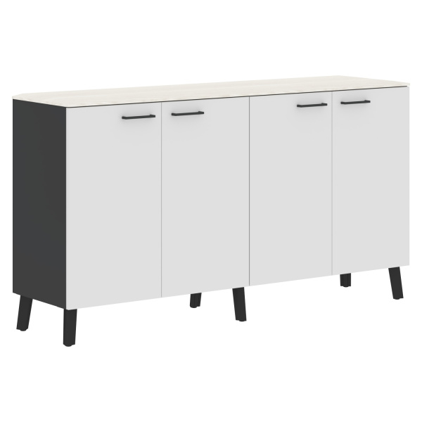 Греденция JLGR 1745 Ясень белый/Белый/Антрацит 1706х452х938 JAY