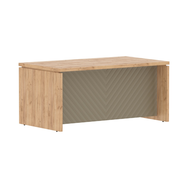 Стол руководителя TLST 169H Дуб Бофорд Z/Капучино 1600х900х750 TORR LUX