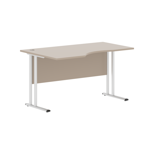 Стол эргономичный СА-2M(L) Мокачино/серебро 1400х900х755 Imago M