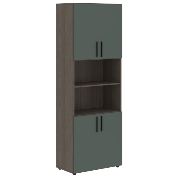 Шкаф высокий широкий VHCS 80.4 Нефрит/Дуб Сильвер 800х430х2253 VELION