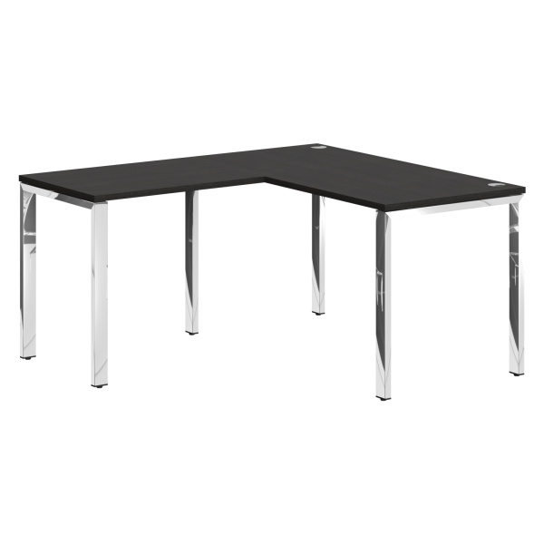 Стол угловой XGCT 1415.1 Дуб Юкон Модерн/Нержавейка полированная 1400х1500х750 XTEN GLOSS