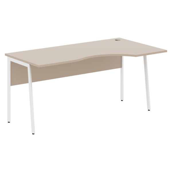 Стол прямой СА-1P(R) Мокачино/Белый 1600х900х755 IMAGO PLUS