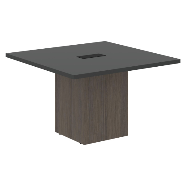 Стол центральный VCCT 1212 Яшма черный/Дуб Сильвер 1200х1200х750 VELION