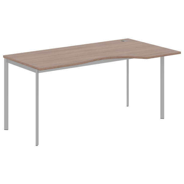 Стол эргономичный СА-1S(R) Ясень Шимо/Алюминий 1600х900х755. IMAGO-S