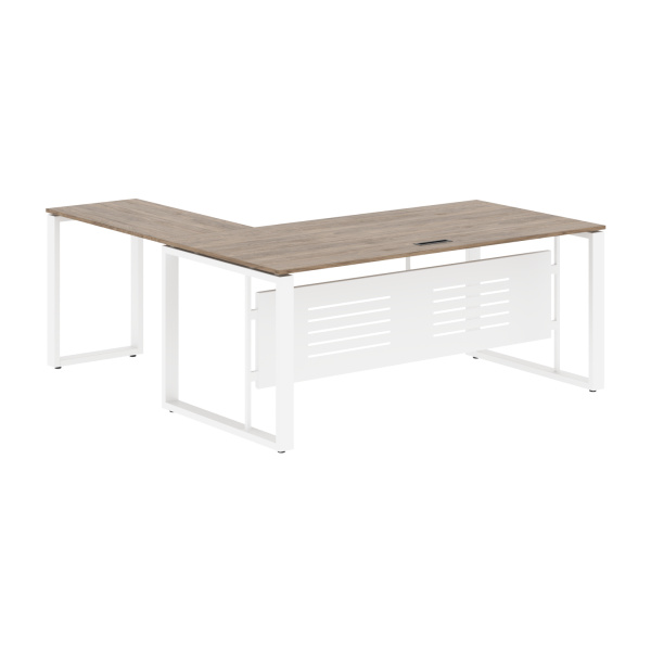 Стол руководителя ECT 1819M Кария Пальмира/Белый 1800х1900х750 ENIO