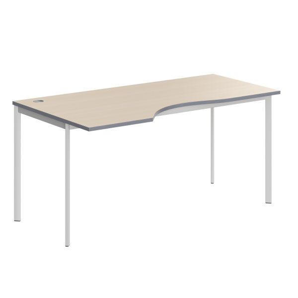 Стол эргономичный СА-1S(L) Клен/Белый 1600х900х755. IMAGO-S