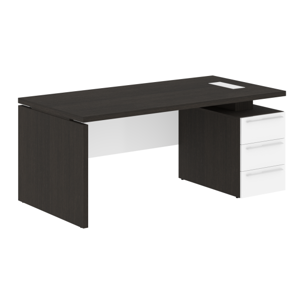 Стол письменный СП-064-25-04(R) Дуб Мореный/Белый глянец 1800х900х750 KANON