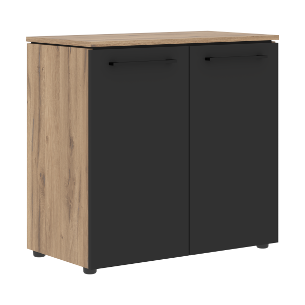 Шкаф с глухими малыми дверьми MLC 85.1 Антрацит/Дуб Денвер светлый 854х423х821 MORRIS TREND