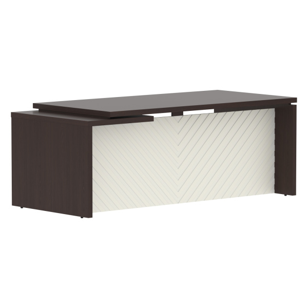 Стол руководителя TLCT 209(R) Венге Магия Z/Латте 2000х900х750 TORR LUX