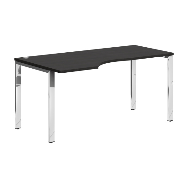 Стол эргономичный XGCET 169(L).1 Дуб Юкон Модерн/Нержавейка полированная 1600х900х750 XTEN GLOSS
