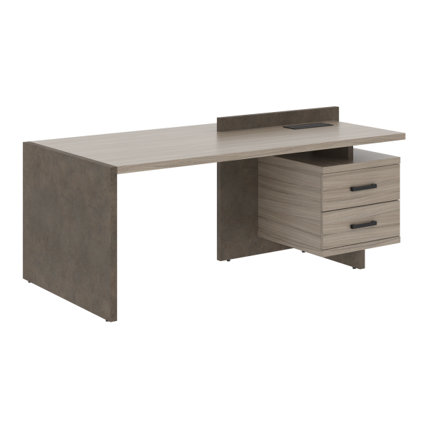 Стол СФ-531312 Дрифтвуд \Бетон чикаго тем\Графит 2000х961х840 WOOD&STONE