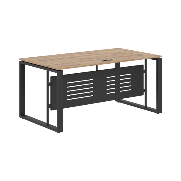 Стол руководителя EST 169M Дуб Денвер светлый/Антрацит 1600х900х750 ENIO