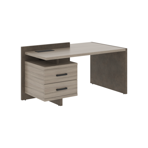 Стол СФ-531331 Дрифтвуд \Бетон чикаго тем\Графит 1600х961х840 WOOD&STONE