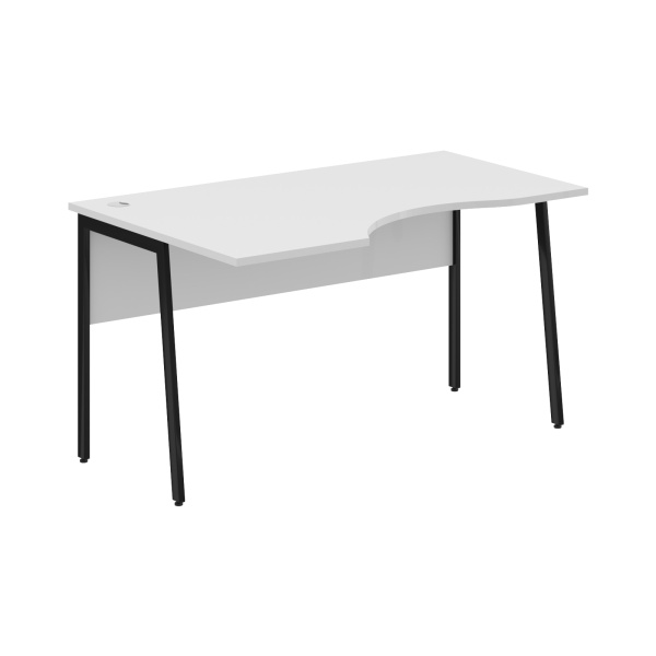 Стол прямой СА-2P(L) Белый/Черный 1400х900х755 IMAGO PLUS